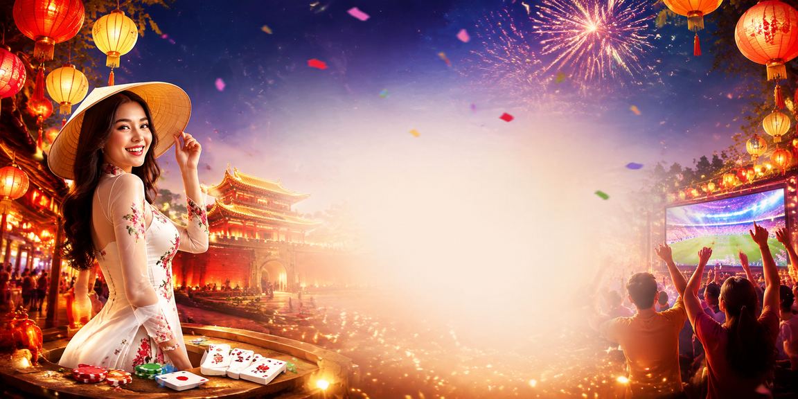Người dùng Huế chơi game bài trực tuyến tại chợ đêm với không khí lễ hội sôi động